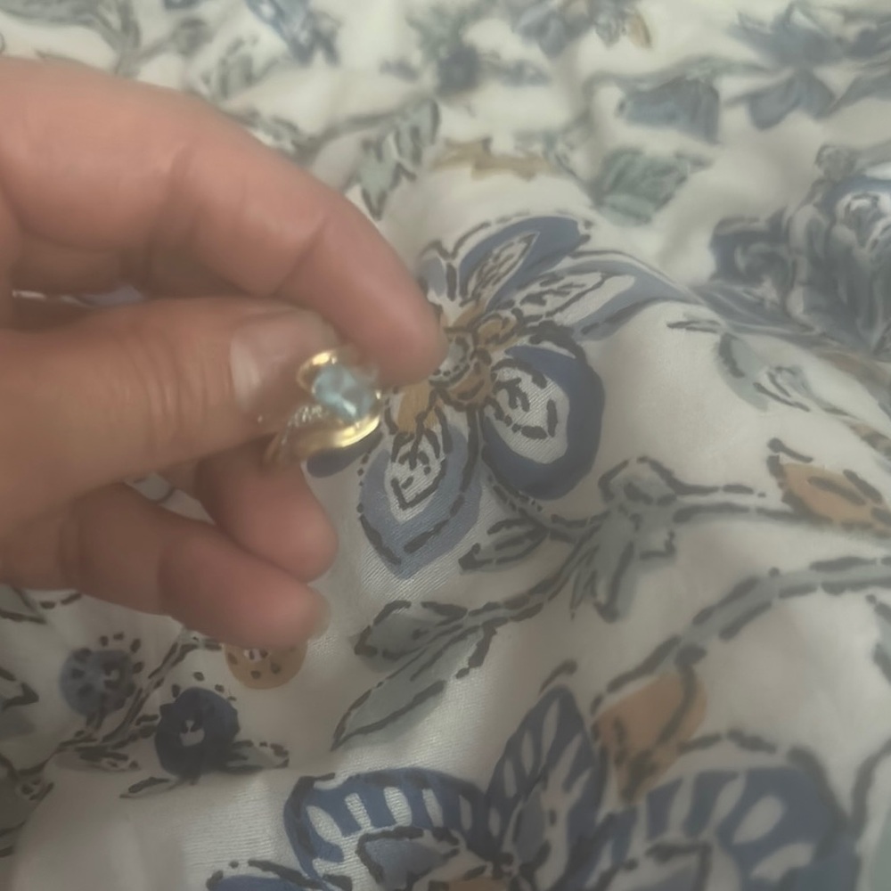 Gold and Blue Gemstone Ring